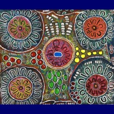 Aboriginal Art Canvas - Frances Yates-Size:48x57cm - H